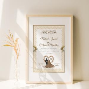 Love in Words: Beautifully Framed Nikah Nama