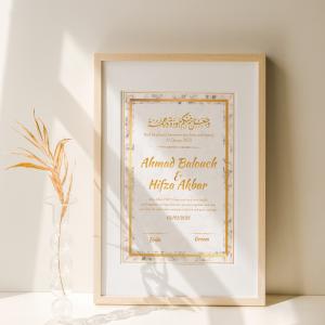 Timeless Pledge: Luxury Custom Nikah Nama