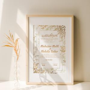 Signature of Love: Custom Nikah Nama Artwork