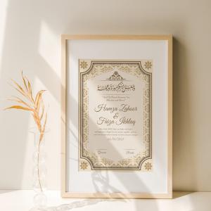 Customized Nikah Nama Certificate