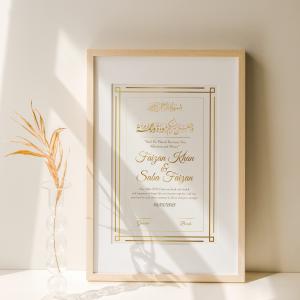 Union Sealed: Personalized Wedding Nikah Nama