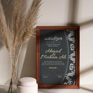 Harmony in Words: Elegant Nikah Nama Keepsake